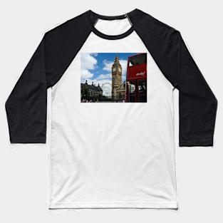 London: London eye, big ben and a red bus Baseball T-Shirt